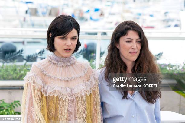 Actress Soko and director Stephanie Di Giusto attend the 'The Dancer ' photocall during the 69th annual Cannes Film Festival at the Palais des...