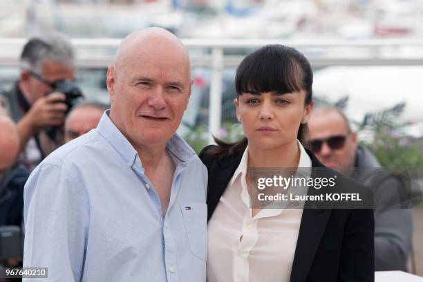 Dave Johns and Hayley Squires attend the 'I, Daniel Blake' photocall during the 69th annual Cannes Film Festival at the Palais des Festivals on May...