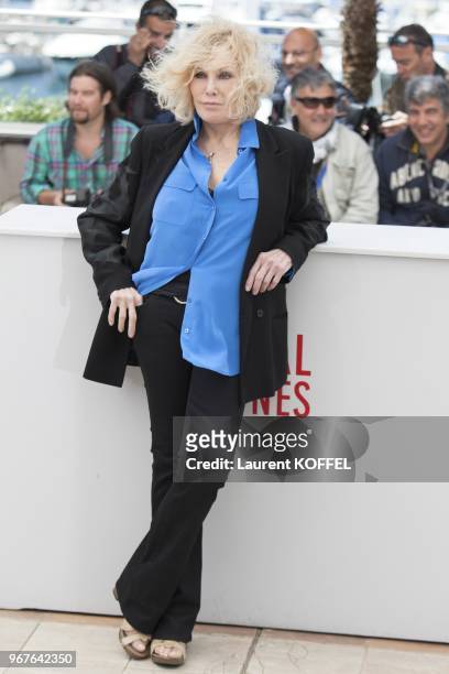 Actress Kim Novak attends the 'Hommage To Kim Novak' photocall during the 66th Annual Cannes Film Festival at the Palais des Festivals on May 25,...