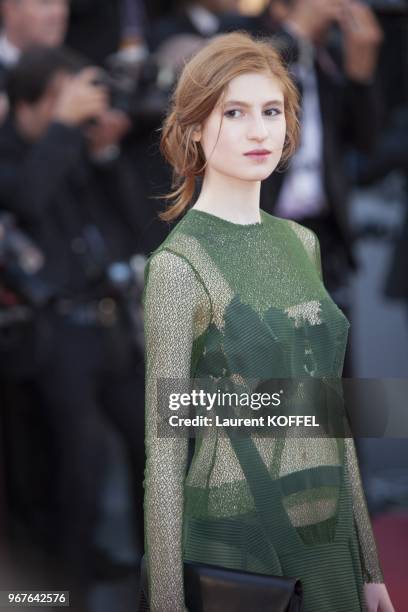 Actress Agathe Bonitzer attends the 'The Immigrant' premiere during The 66th Annual Cannes Film Festival at the Palais des Festivals on May 24, 2013...