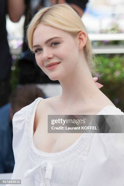 Elle Fanning attends 'The Beguiled' photocall during the 70th annual Cannes Film Festival at Palais des Festivals on May 24, 2017 in Cannes, France.