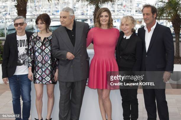 French writer Jean-Pol Fargeau, actress Lola Creton, actor Michel Subor, actress Chiara Mastroianni, director Claire Denis and actor Vincent Lindon...