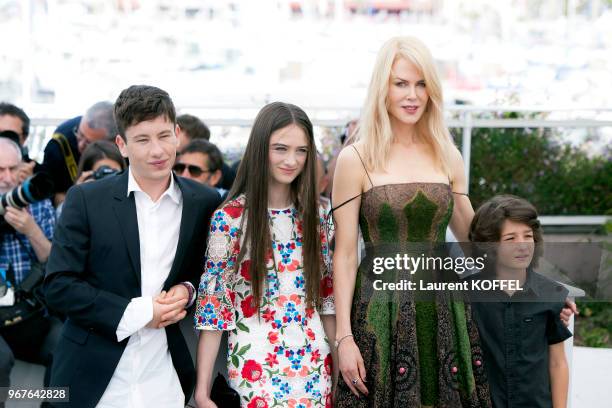 Actors Barry Keoghan, Raffey Cassidy, Nicole Kidman and Sunny Suljic attend the 'The Killing Of A Sacred Deer' photocall during the 70th annual...