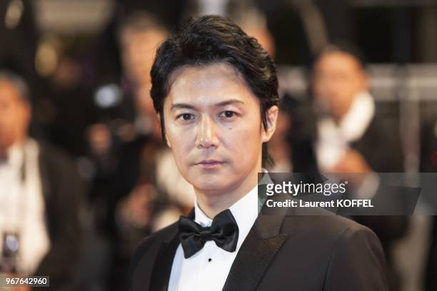 Masaharu Fukuyama attends the Premiere of 'Soshite Chichi Ni Naru' at Palais des Festivals during The 66th Annual Cannes Film Festival on May 18,...