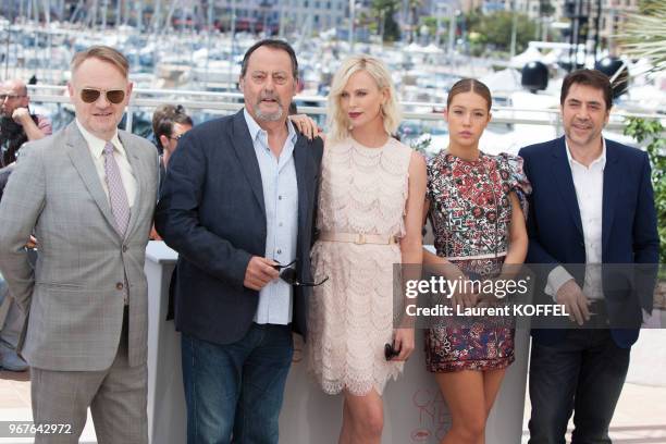 Jared Harris, Jean Reno, Charlize Theron, Adele Exarchopoulos and Javier Bardem attend 'The Last Face' Photocall during the 69th annual Cannes Film...