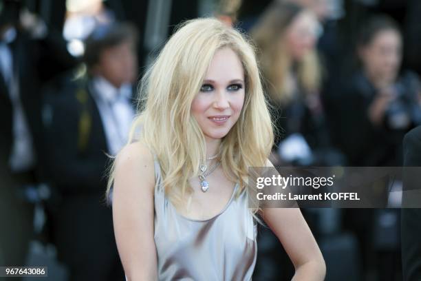 Juno Temple attends the 'The Immigrant' premiere during The 66th Annual Cannes Film Festival at the Palais des Festivals on May 24, 2013 in Cannes,...