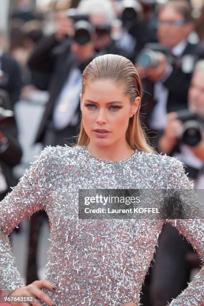 Doutzen Kroes attends the 'The Beguiled' screening during the 70th annual Cannes Film Festival at Palais des Festivals on May 24, 2017 in Cannes,...