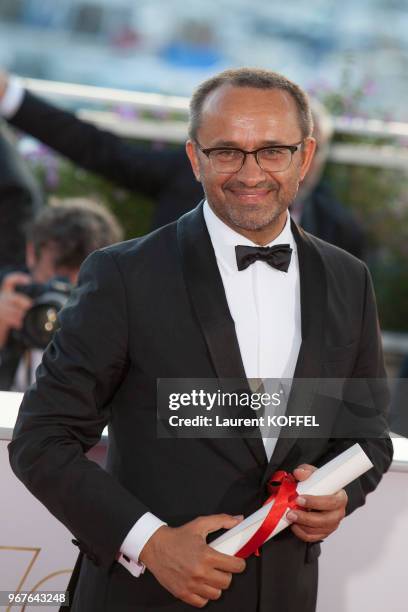 Andrey Zvyagintsev, who won the Prix Du Jury for the movie 'Loveless' attends the Palme D'Or winner photocall during the 70th annual Cannes Film...