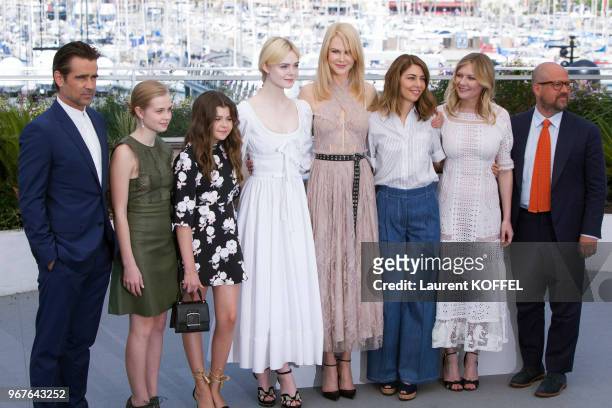 Actors Colin Farrell, Angourie Rice, Addison Riecke, Elle Fanning, Nicole Kidman, director Sofia Coppola, actress Kirsten Dunst and producer Youree...