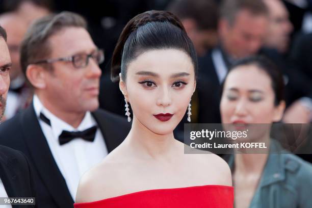 Fan Bingbing attends the 'The Beguiled' screening during the 70th annual Cannes Film Festival at Palais des Festivals on May 24, 2017 in Cannes,...