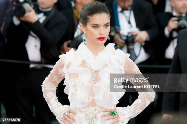 Sara Sampaio attends 'The Killing Of A Sacred Deer' premiere during the 70th annual Cannes Film Festival at Palais des Festivals on May 22, 2017 in...
