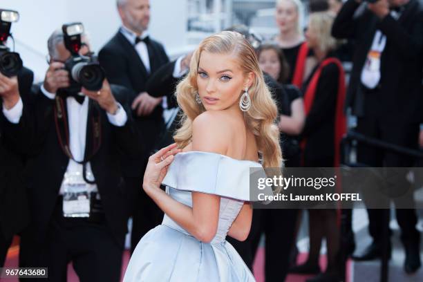 Elsa Hosk attends the 'The Beguiled' screening during the 70th annual Cannes Film Festival at Palais des Festivals on May 24, 2017 in Cannes, France.