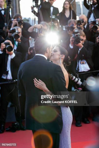 Oliver Ripley and Sara Sampaio attends the '120 Battements Par Minutes ' screening during the 70th annual Cannes Film Festival at Palais des...