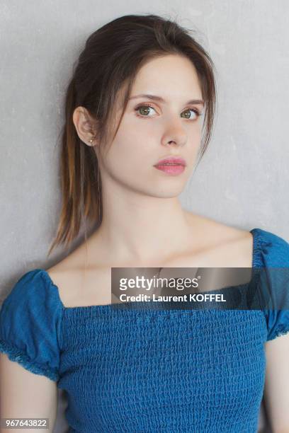 Actress Daphne Patakia is photographed for Self Assignment during the 70th annual Cannes Film Festival at Palais des Festivals on May 26, 2017 in...