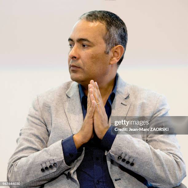 Kamel Daoud, écrivain et journaliste algérien d'expression française, lauréat du prix en François-Mauriac 2014, du prix des cinq continents de la...