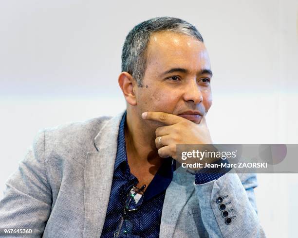 Kamel Daoud, écrivain et journaliste algérien d'expression française, lauréat du prix en François-Mauriac 2014, du prix des cinq continents de la...