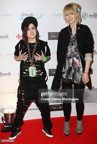 Lady Sovereign and Ekaterina Ivanova attend a screening party for The Brit Awards 2010 at Altitude on February 16, 2010 in London, England.