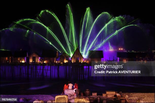 Santosa's Siloso Beach exploded in a dazzling display of pyrotechnics and laser lights in the night as Song of the sea-the island's latest...