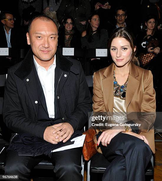 Joe Zee and Olivia Palermo attend Marc by Marc Jacobs Fall 2010 during Mercedes-Benz Fashion Week at NY State Armory on February 16, 2010 in New York...