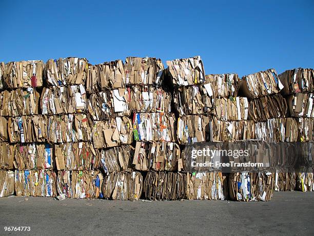 cardboard, and tons of it - karton stockfoto's en -beelden