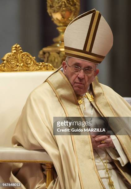 Le pape François a créé vingt nouveaux cardinaux lors d?un consistoire dans la basilique Saint-Pierre au Vatican le 14 février 2015.
