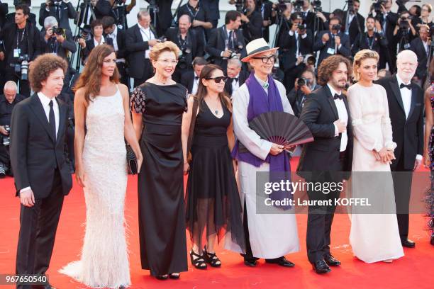 Venezia 74' jury members Michel Franco, Anna Mouglalis, president of the jury Annette Bening, Yonfan, Ildiko Enyedi, Edgar Wright, Jasmine Trinca and...