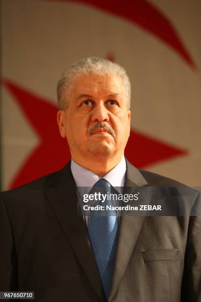 Portrait du Premier Ministre Algerien Adelmalek Sellal le 16 Juillet 2013 a Tizi Ouzou, Algerie.