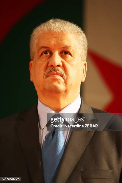 Portrait du Premier Ministre Algerien Adelmalek Sellal le 16 Juillet 2013 a Tizi Ouzou, Algerie.