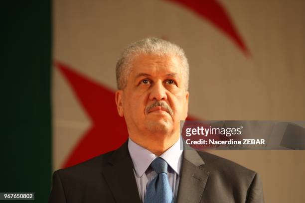 Portrait du Premier Ministre Algerien Adelmalek Sellal le 16 Juillet 2013 a Tizi Ouzou, Algerie.