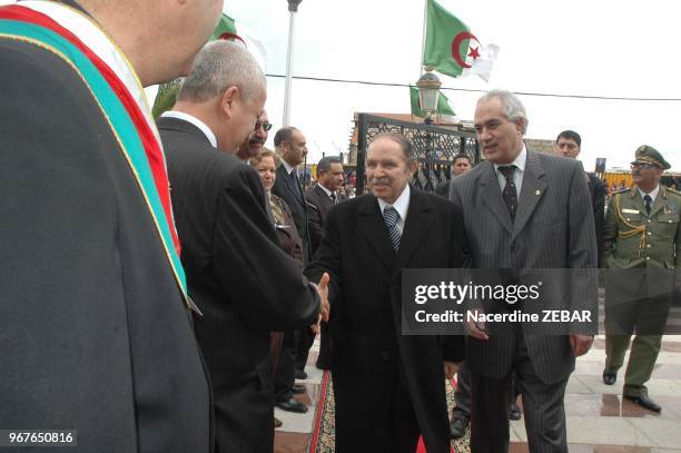 President Abdelaziz Bouteflika inaugurates the new Palais de Justice.