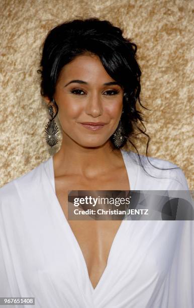 Emmannuelle Chriqui at the HBO's Season 7 Premiere of "Entourage" held at the Paramount Pictures Studios in Hollywood, USA on June 16, 2010.