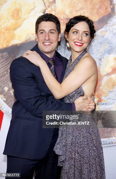 Jason Biggs and Jenny Mollen at the Los Angeles Premiere of "American Reunion" held at the Grauman's Chinese Theater in Los Angeles, USA on March 19,...