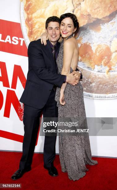 Jason Biggs and Jenny Mollen at the Los Angeles Premiere of "American Reunion" held at the Grauman's Chinese Theater in Los Angeles, USA on March 19,...