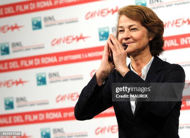 6th International Rome Film Festival in Rome, Italy on October 30, 2011. Actress Charlotte Rampling attends the photocall of the film "The Eye Of The...