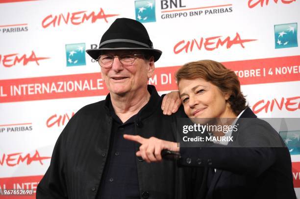 6th International Rome Film Festival in Rome, Italy on October30, 2011. Director Fred Schepisi and actress Charlotte Rampling attend the photocall of...