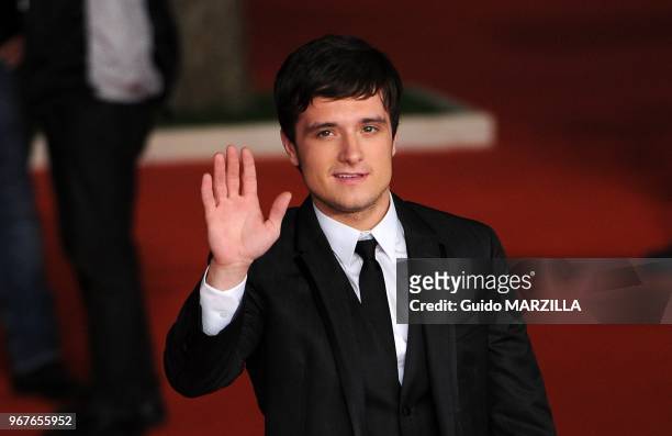 Josh Hutcherson arrives at the 'The Hunger Games: Catching Fire' Premiere during the 8th Rome Film Festival on November 14, 2013 in Rome, Italy.