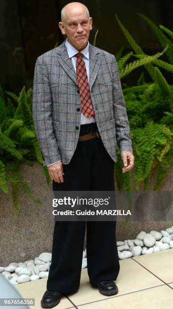 Actor John Malkovich poses during the film 'Educazione Siberiana' photocall on February 22, 2013 in Rome, Italy.