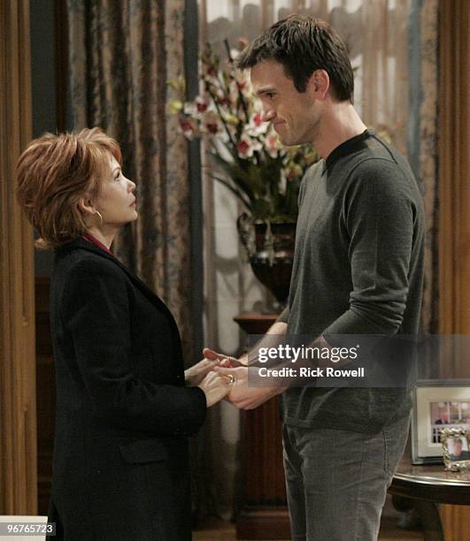 Julia Barr and Adam Mayfield in a scene that airs the week of February 22, 2010 on Disney General Entertainment Content via Getty Images Daytime's...