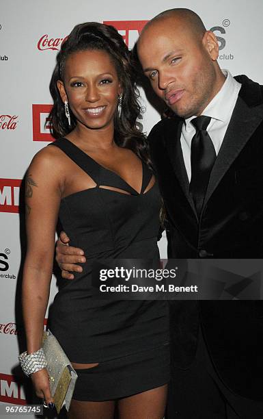 Mel B and Stephen Belafonte attend the Brit Awards after party held by EMI at the Supper Club on February 16, 2010 in London, England.