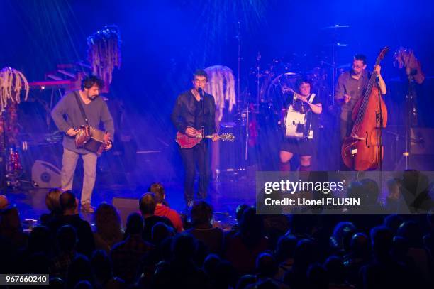 Feloche performs live at the Festival 'Voix de Fete' on March 14, 2013 in Geneva, Switzerland.