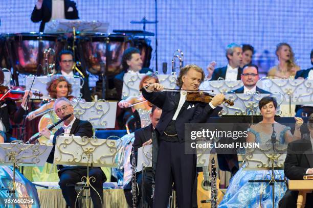 Andre Rieu performing live at the Arena of Geneva on October 13, 2012 at Geneva in Switzerland.