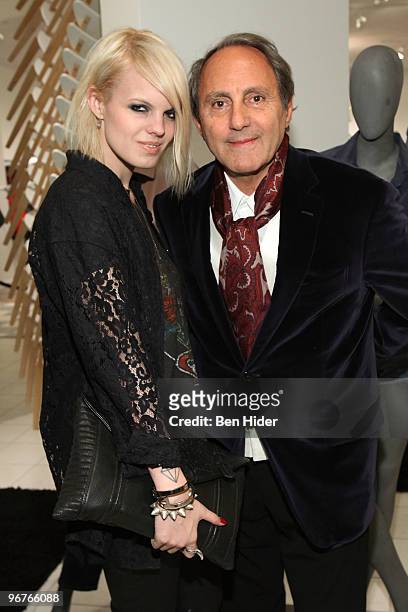 Designers Becka Diamond and Serge Azria attend the launch of Equipment at Saks Fifth Avenue on February 16, 2010 in New York City.