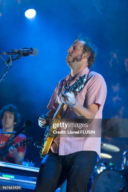 Bon Iver performing live at the Paleo Festival of Nyon on July 18, 2012 in Nyon, Switzerland.
