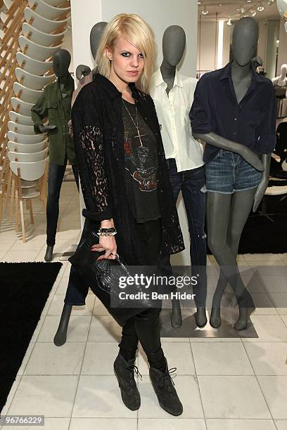 Designer Becka Diamond attends the launch of Equipment at Saks Fifth Avenue on February 16, 2010 in New York City.