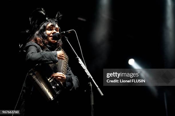 Harvey performing live at the Paleo festival of Nyon on July 21, 2011 at Nyon in Switzerland.