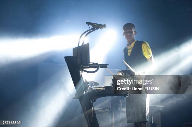 Stromae performing live at the Paleo festival of Nyon on July 22, 2011 at Nyon in Switzerland.