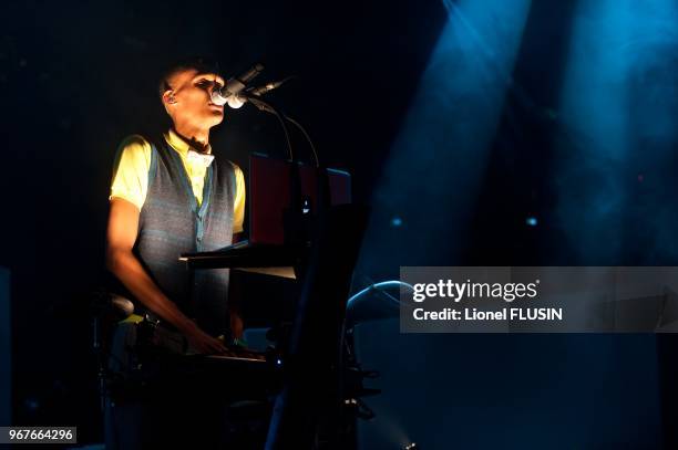 Stromae performing live at the Paleo festival of Nyon on July 22, 2011 at Nyon in Switzerland.