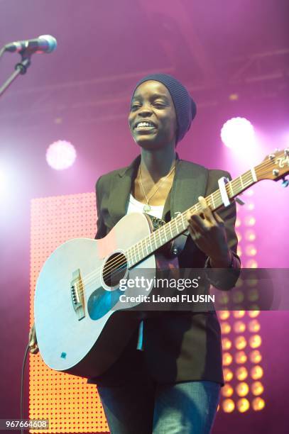 Irma performing live at the Paleo festival of Nyon on July 23, 2011 at Nyon in Switzerland.