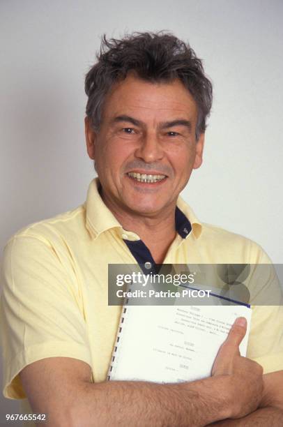 Portrait de l'acteur allemand Horst Buchholz le 24 avril 1991 à Paris, France.