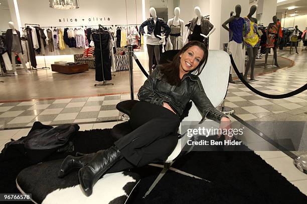 Personality Wendy Diamond attends the launch of Equipment at Saks Fifth Avenue on February 16, 2010 in New York City.